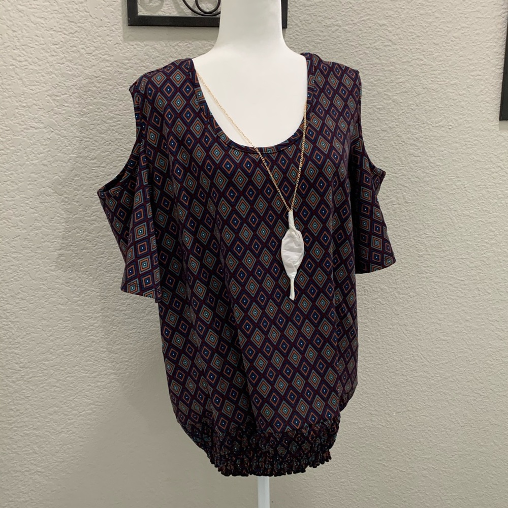 Printed Goddess top-plus size